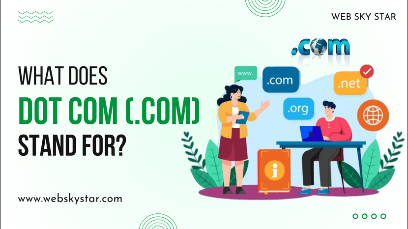 What does dot com (.com) stand for?